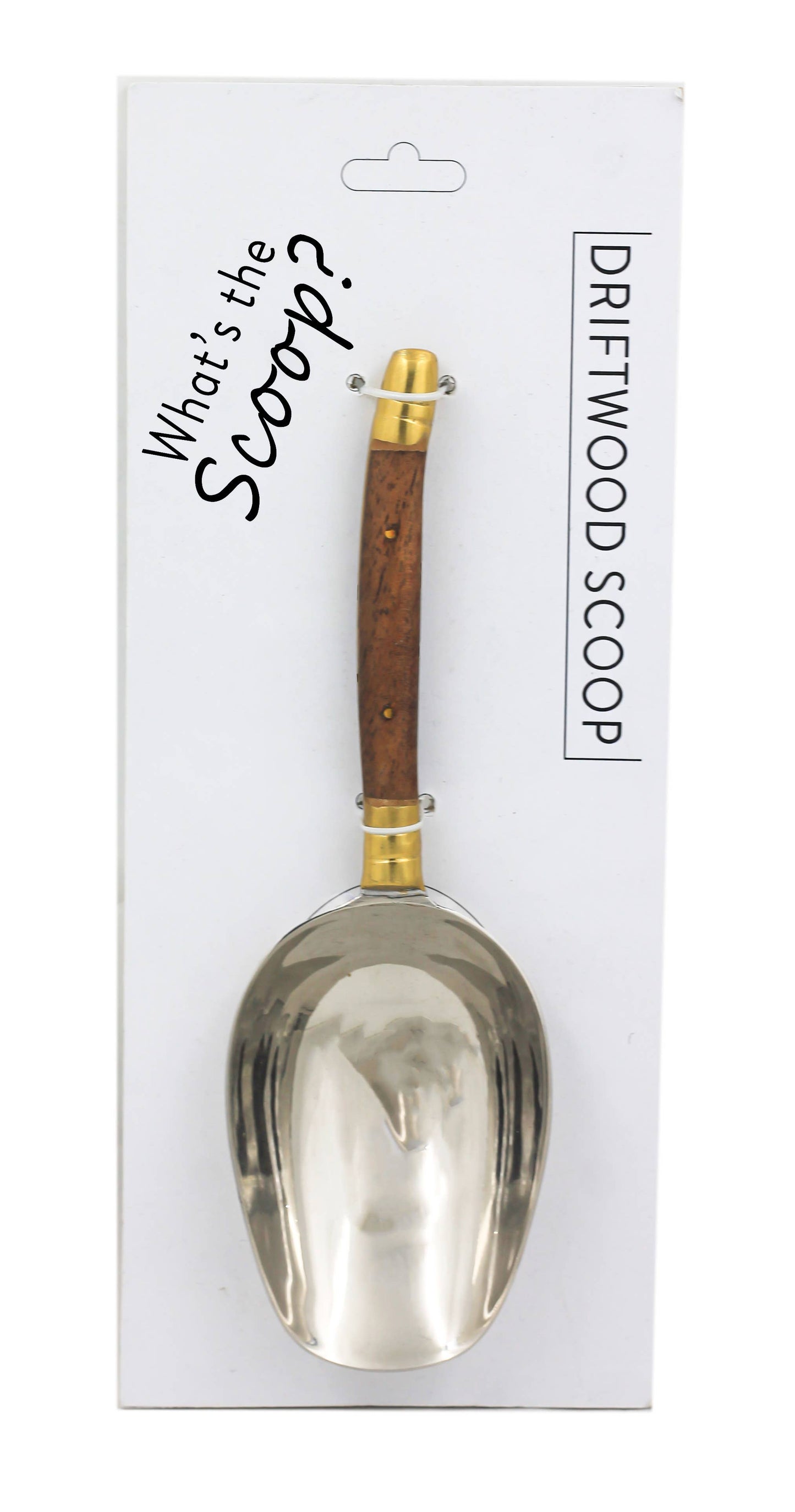 Driftwood & Gold Ice Scoop