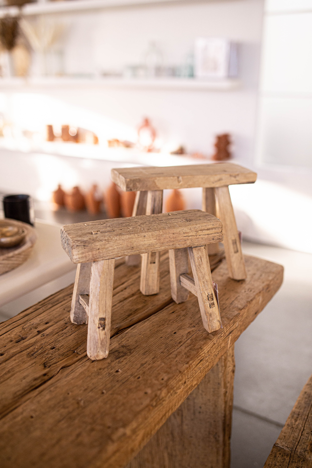 Vintage Small Wooden Stool