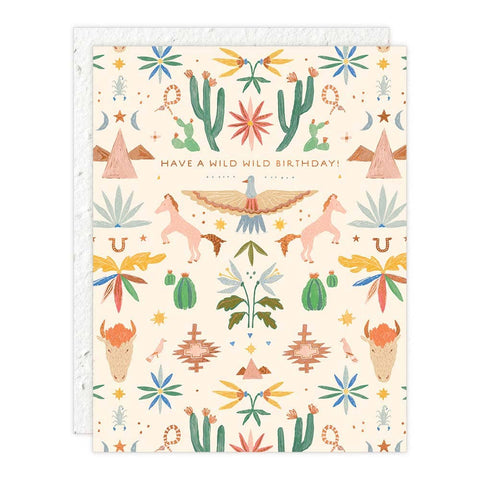 Western Toile - Birthday Card