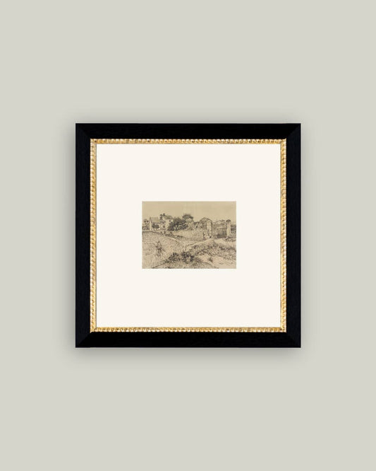 Tuscan Village Framed Antique Art