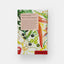 Book with colorful vegetable illustrations on a white background