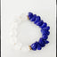Recycled & Krobo Glass Bead Stretch Stacking Bracelet - Blue