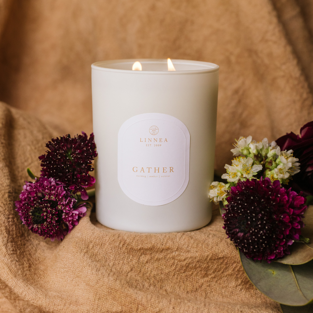 Belgian Linen Double Wick Candle