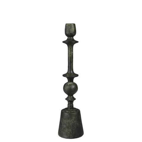 Bastia Taper Holder with Green Patina
