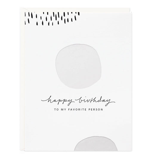 Birthday White Dots Greeting Card