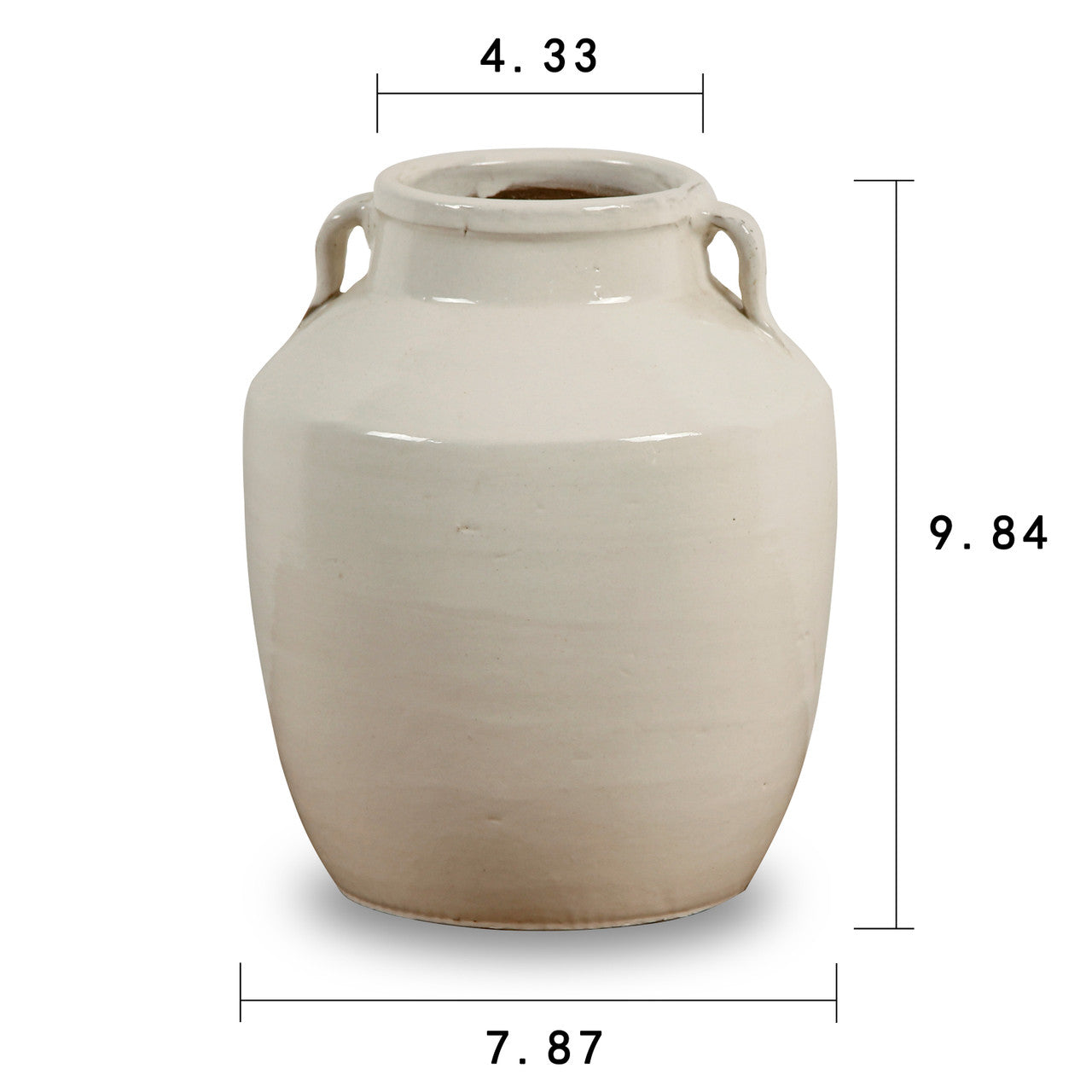 White Handled Vase