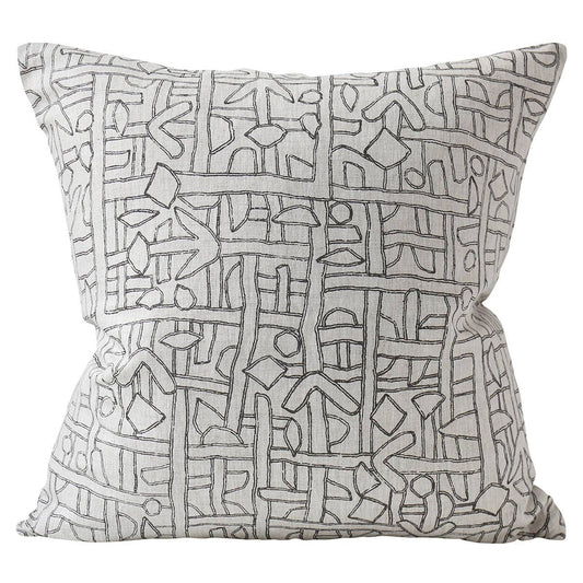 Zaire Dark Mud Linen Cushion