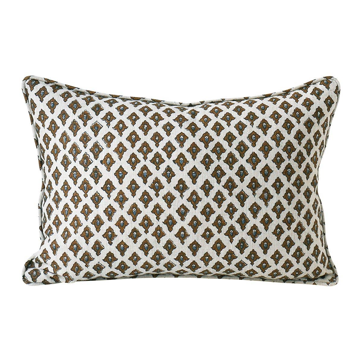 Bikaner Tobacco Linen Cushion