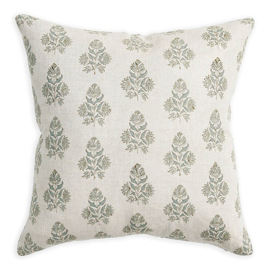 Ankara Oak Celadon Linen Cushion