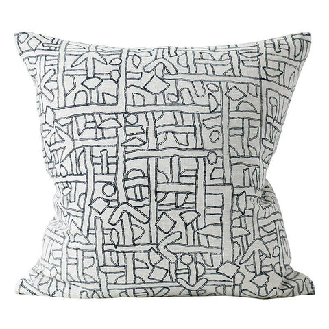 Zaire Indian Teal Linen Cushion