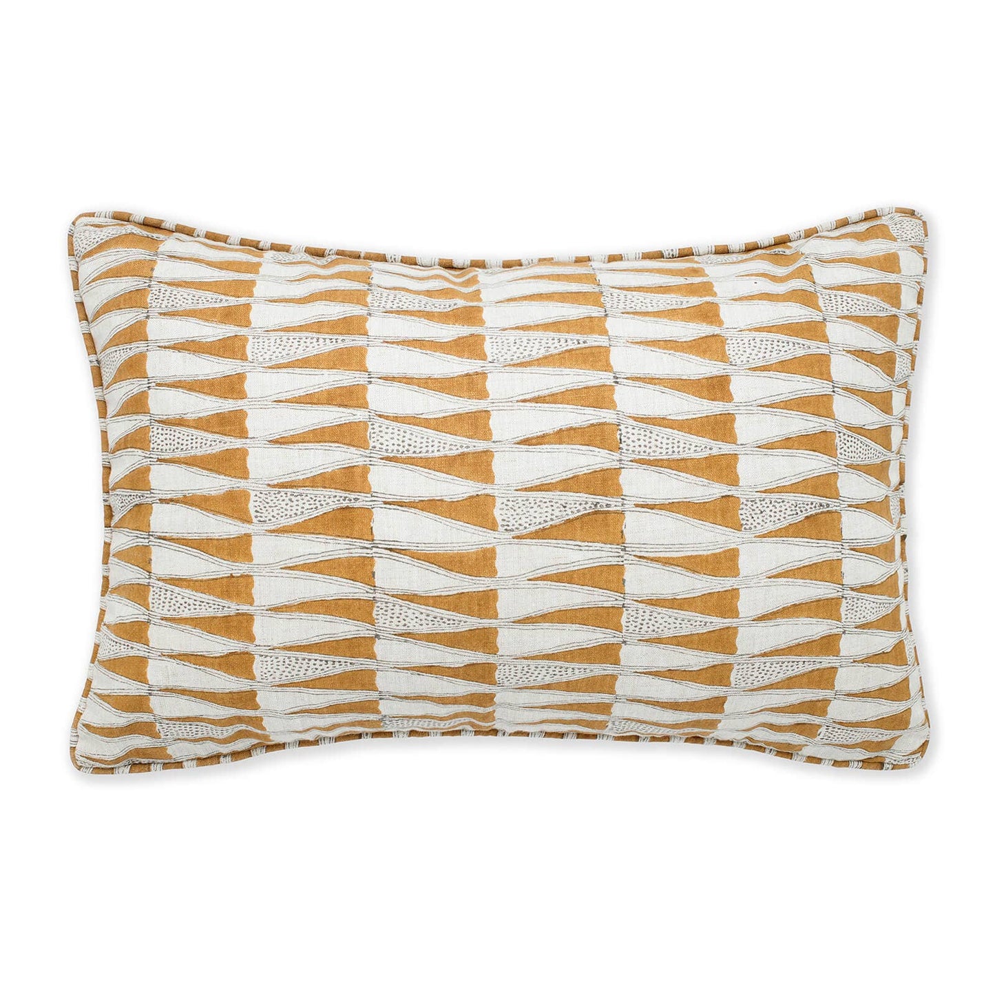 Tangier Saffron Linen Cushion