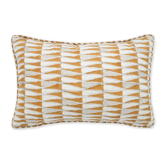 Tangier Saffron Linen Cushion