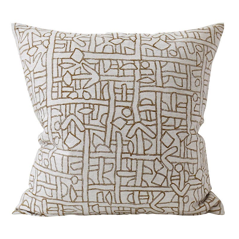 Zaire Tobacco Linen Cushion