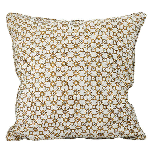 Trapani Saffron linen cushion 50x50cm