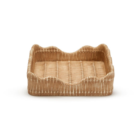 Woven Scalloped Edge Napkin Holder