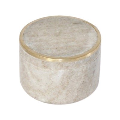 Marble Canister w/ Brass Edge