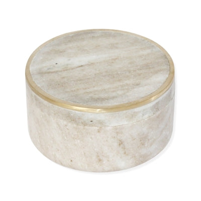 Marble Canister w/ Brass Edge