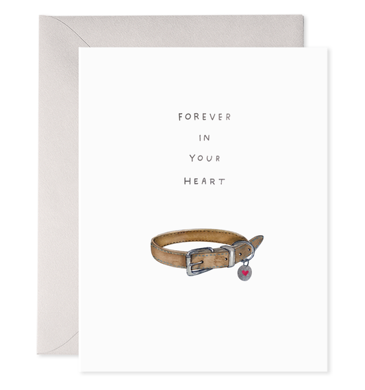 Pet Collar | Dog Sympathy Condolence Greeting Card