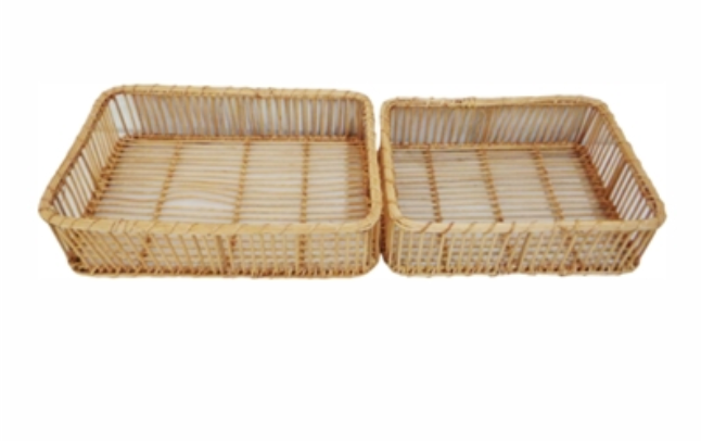 Cane Rectangular Tray