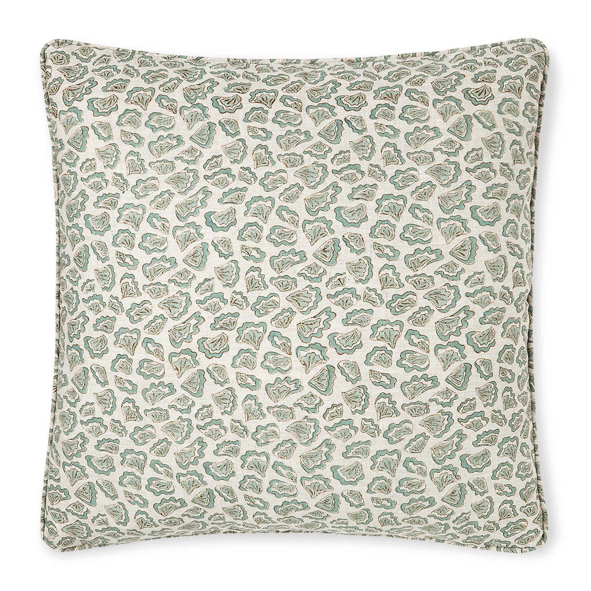 Kauai Oak Celadon linen cushion 50x50cm