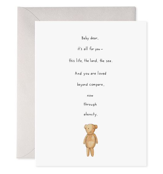 Baby Dear | New Baby Shower Greeting Card: 4.25 X 5.5 INCHES