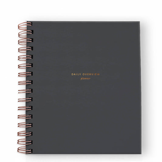 Daily Overview Planner | 6 Colors: Charcoal