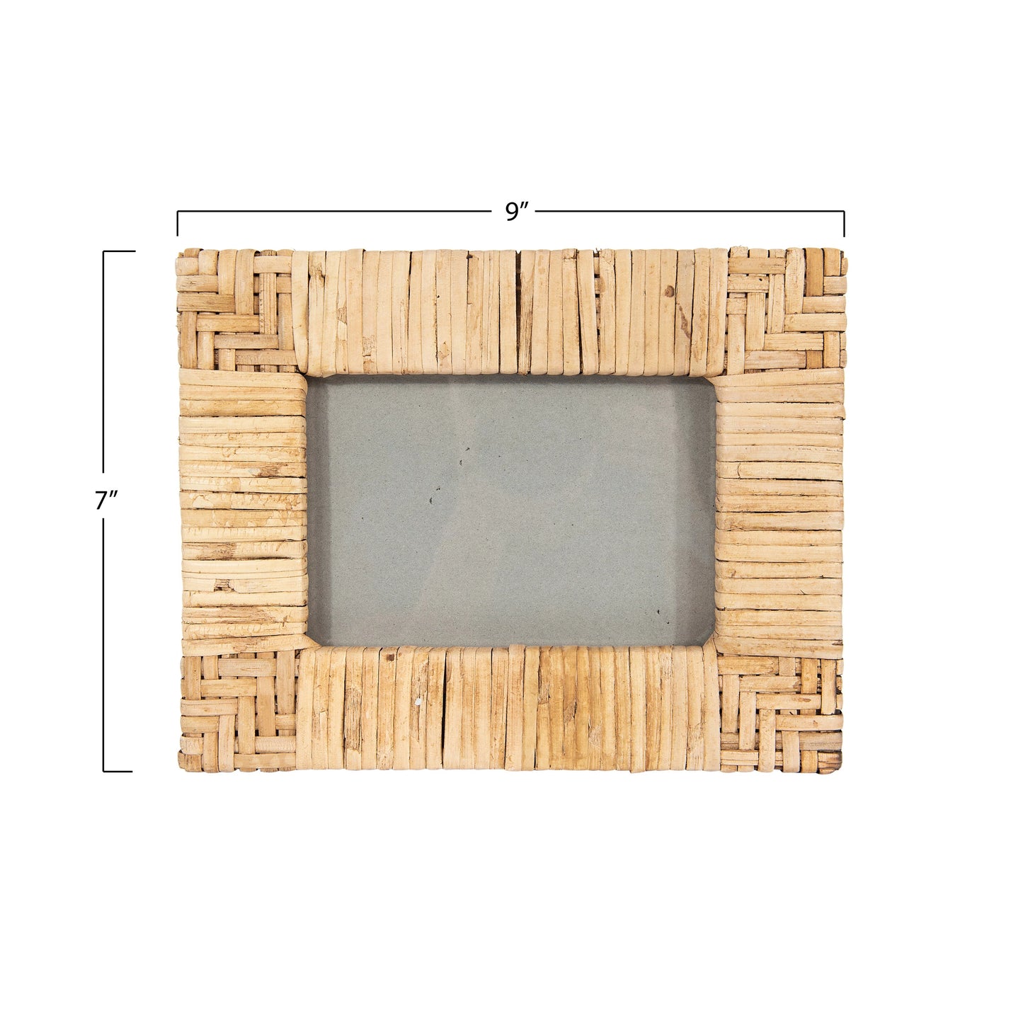 Hand-Woven Rattan Photo Frame 4x6