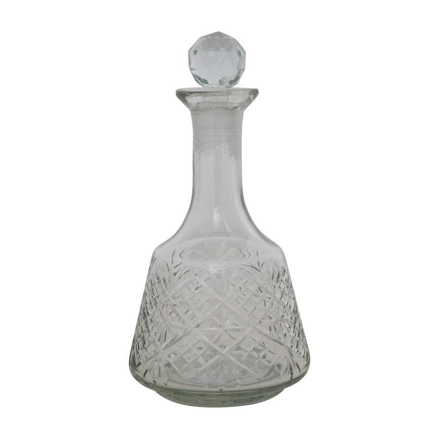 32 oz. Etched Glass Decanter