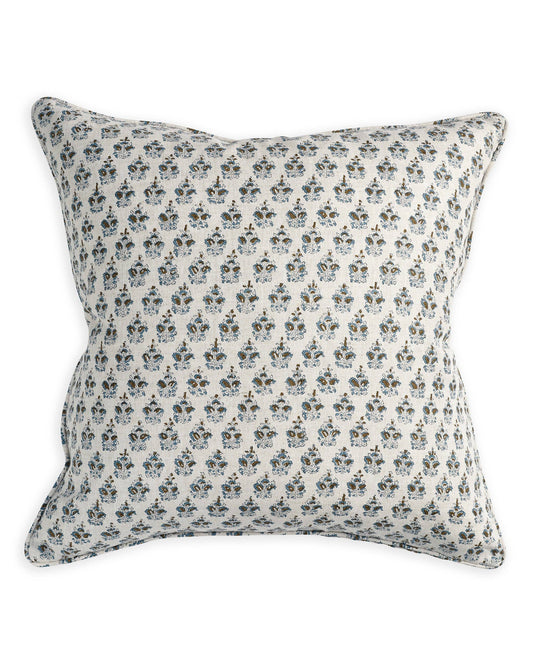 Sanganer Tobacco Linen Cushion