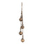 Hanging Metal Jingle Bells with Jute Rope, Antique Brass Finish